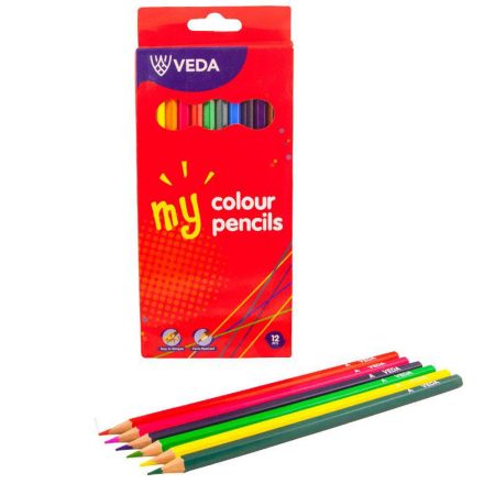 Veda 3301 Colour Pencils 12 Pieces Full Size