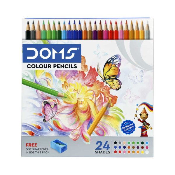 DOMS Colour Pencils 24 pcs – Full Size