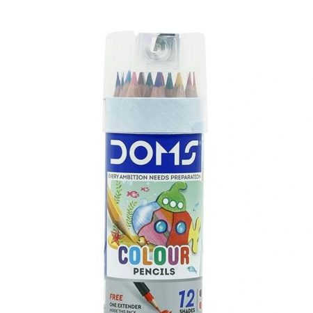 DOMS Colour Pencils 24 pcs – Tin Pack Half Size