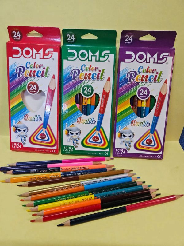 DOMS Double Tip Colour Pencils 24 pcs