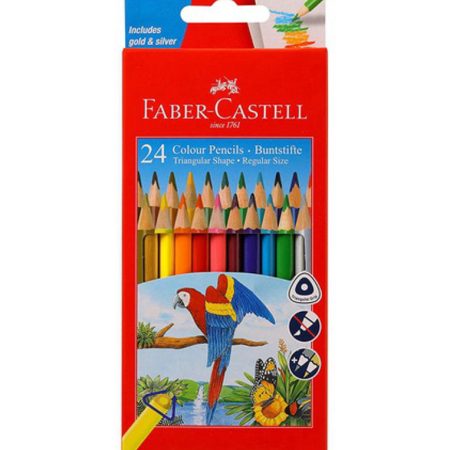 Faber-Castell Colour Pencils 24 pcs Triangular – Full Size