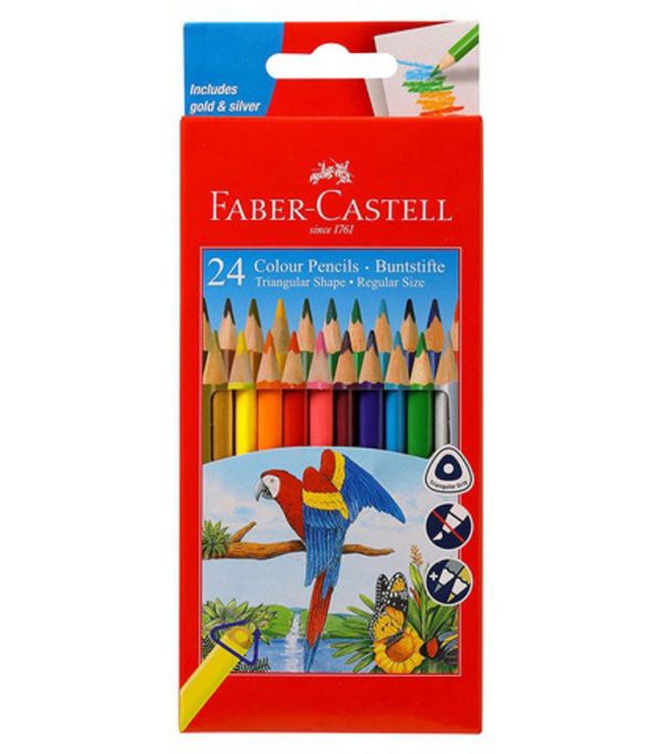 Faber-Castell Colour Pencils 24 pcs Triangular – Full Size