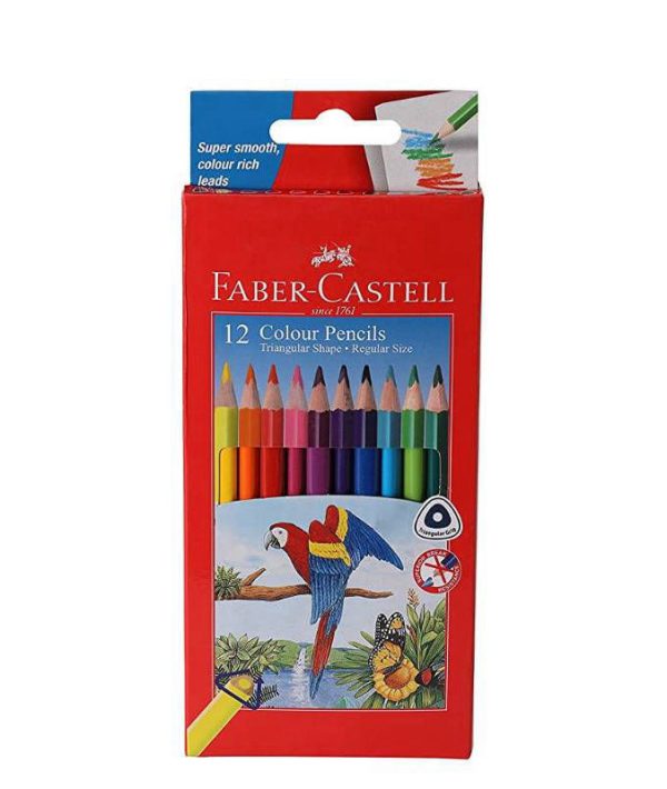 Faber-Castell Colour Pencils 12 pcs Triangular – Full Size