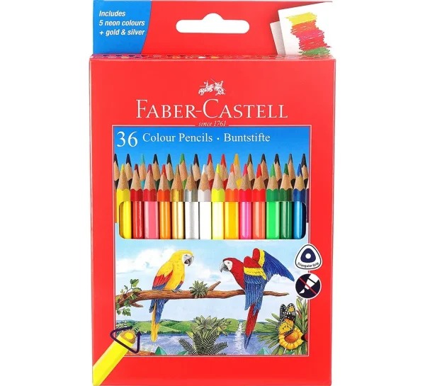 Faber-Castell Colour Pencils 36 pcs Triangular – Full Size