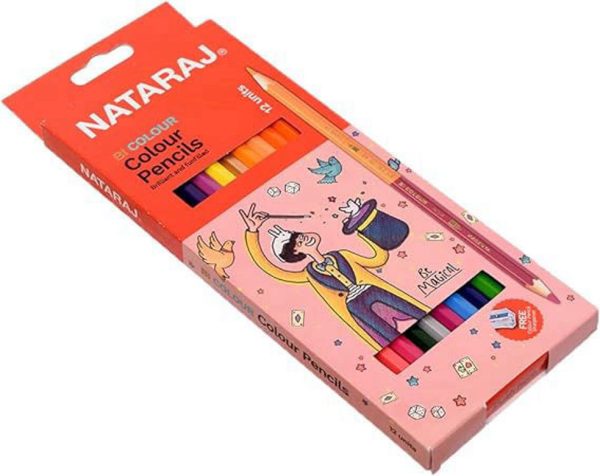 Nataraj 12 Colour Pencils – Full Size