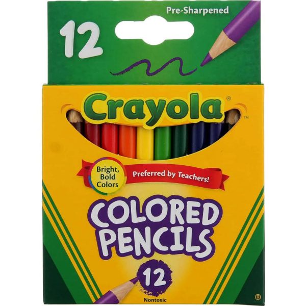 Crayola Coloured Pencils 12 Pieces – Half Size