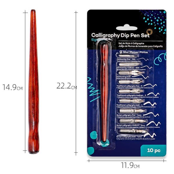 Calligraphy Dip Pen Set Signature – 10 Pieces