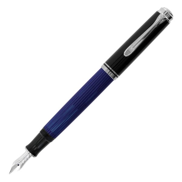 Pelikan Souverän Fountain Pen – Medium Nib Black/Blue