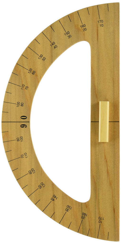 Blackboard Wooden Protractor – Teacher Size (180°)