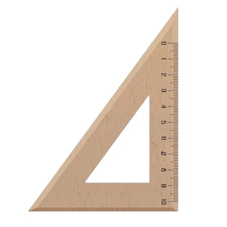 Blackboard Wooden 45°/60° Set Square