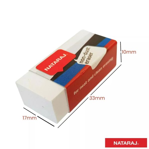 Nataraj Non Dust Eraser – Clean & Soft Erasing