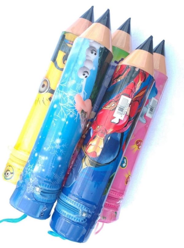 Cylindrical Pencil Pouch (Cartoon)