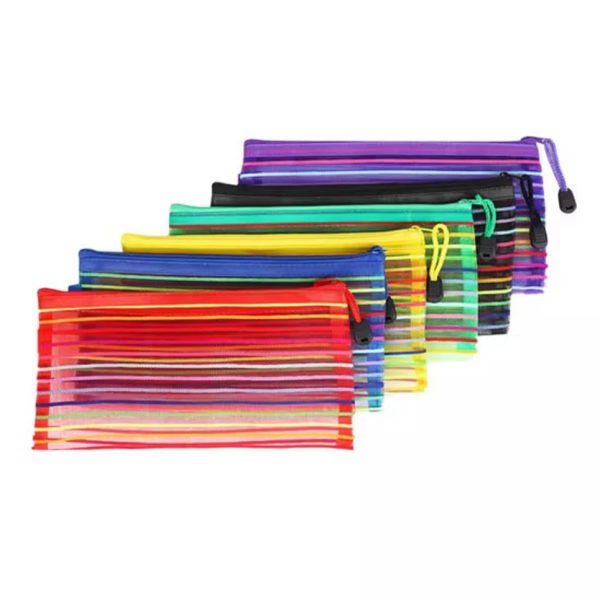 Pencil Pouch With Rainbow Stripes