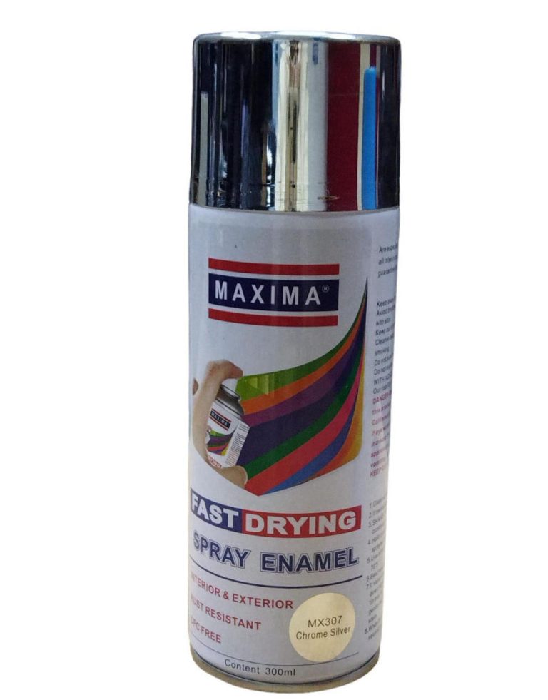 Maxima Spray Paint – 300 ml Chrome Silver (MX307)