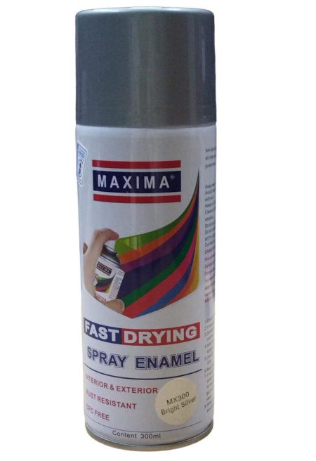 Maxima Spray Paint – 300 ml Bright Silver (MX300)