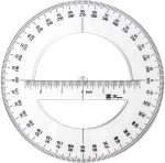 Plastic Protractor – 12 cm 360 degrees