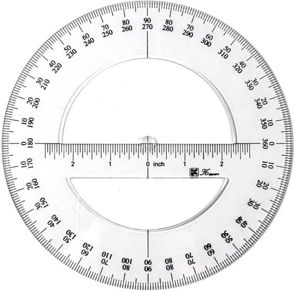 Plastic Protractor – 12 cm 360 degrees
