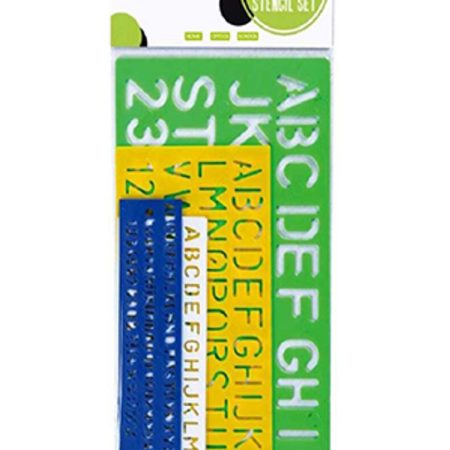 Numbers & Letters Stencil Set – 4 pcs