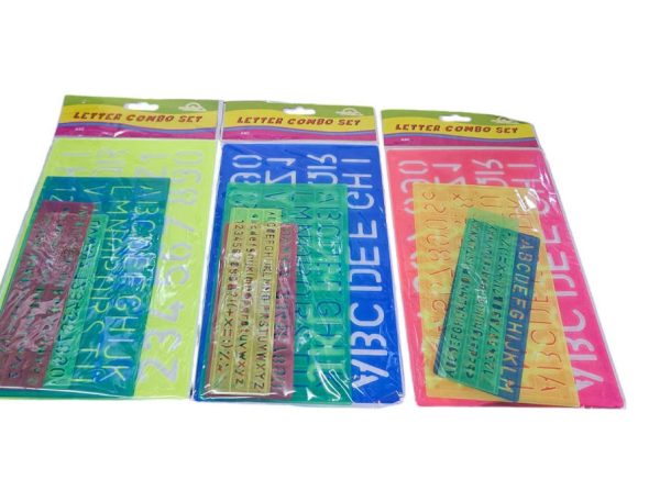 Numbers & Letters Stencil Set – 4 pcs