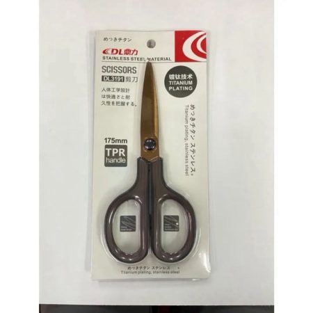 DL3191 Titanium-Plated Scissors – 7 inch (175 mm)