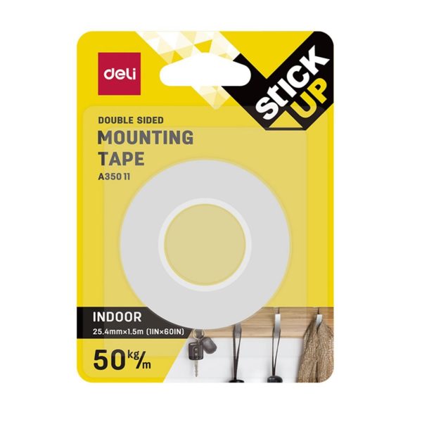 Deli Double-Sided Mounting Tape A350 24mm (1") x 1.5m