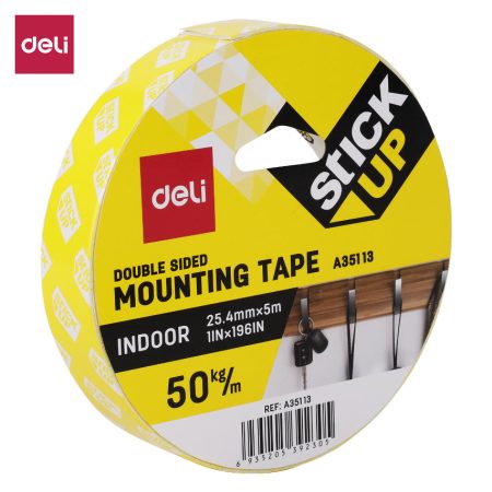 Deli Double-Sided Mounting Tape 25.4mm (1") x 5m
