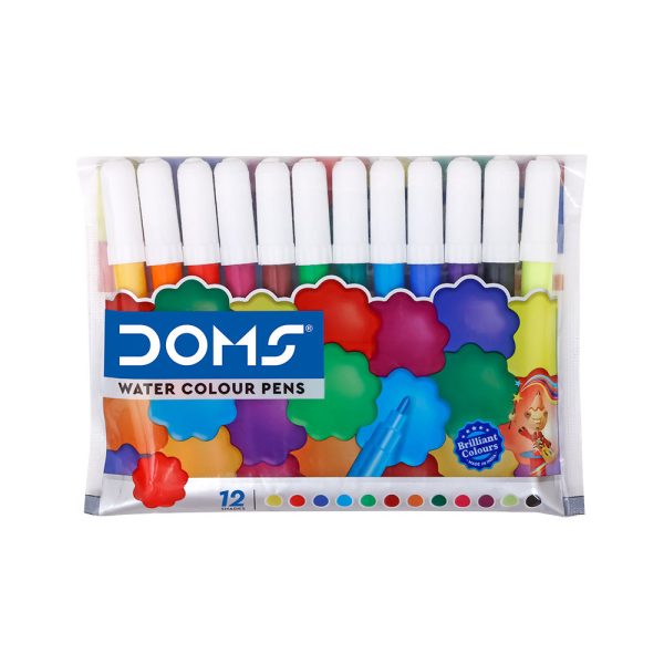 DOMS Mini Water Colour Pens – 12 Shades (3497)