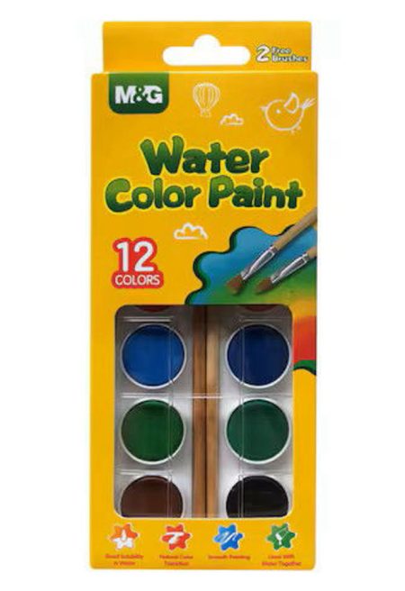 M&G Water Color Paint Cake Set – 12 Colours