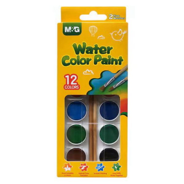 M&G Water Color Paint Cake Set – 12 Colours