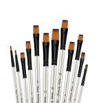 Paint Brush White A6075F Square Mix – 12 Pieces