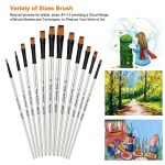 Paint Brush White A6075F Square Mix – 12 Pieces