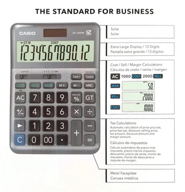 Casio DF-120 FM Desktop Calculator – 12-Digit