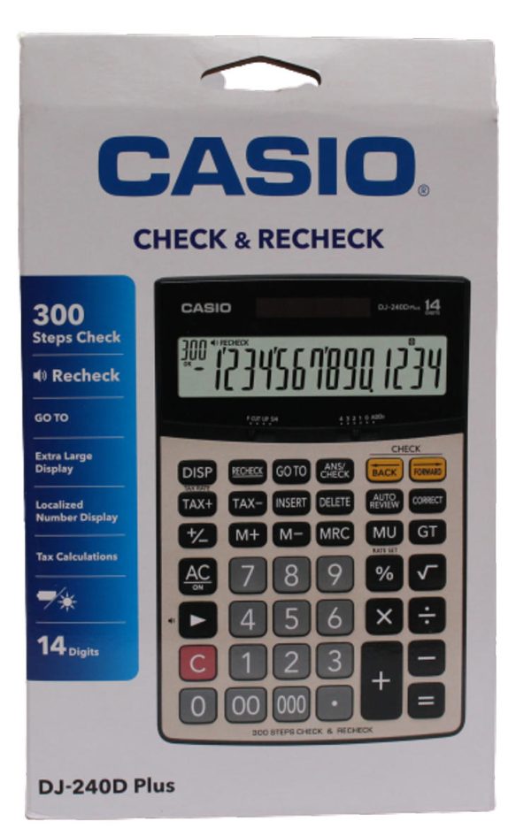 Casio DJ-240D Plus Desktop Calculator – 14-Digit