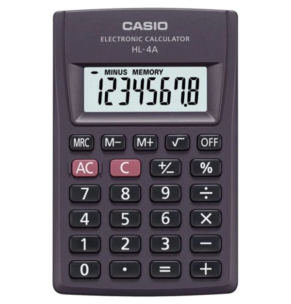 Casio HL-4A Mini Pocket Calculator – 4 Digits