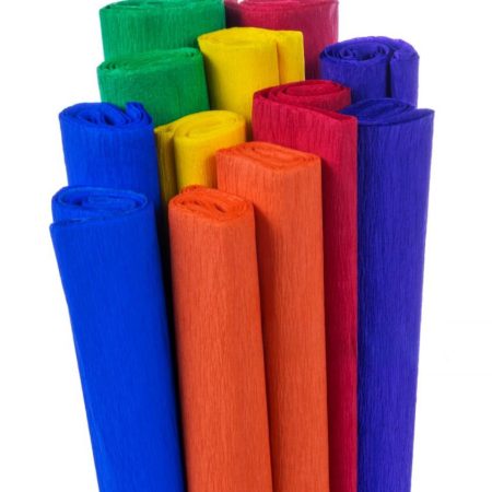 Assorted Crepe Paper – 10 Sheets (50cm x 90cm) for Crafts, Floristry & Gift Wrapping