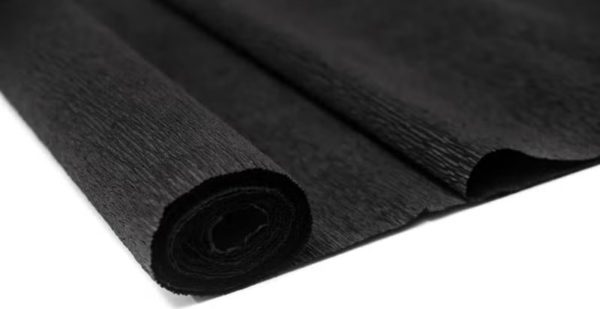 Black Crepe Paper 50cm x 1.2m – Party Decorations, Gift Wrapping, Crafts & DIY