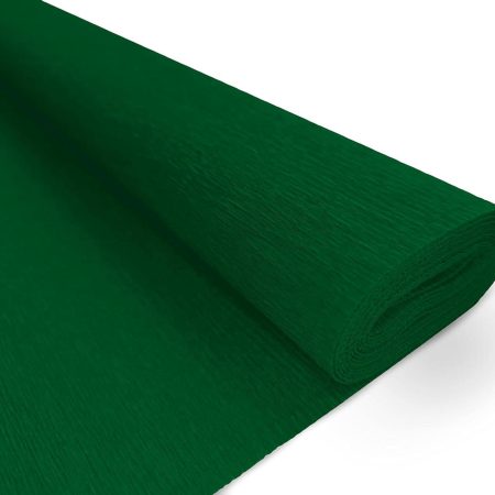 Dark Green Crepe Paper – 50cm x 2.5m for Gift Wrapping, Floristry & Party Decorations