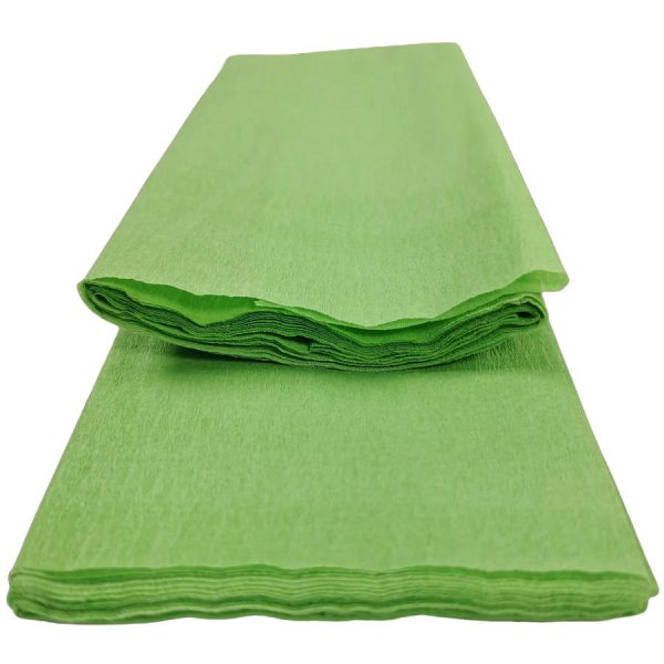 Light Green Crepe Paper - 50cm x 2.5m for Party Decor, Gift Wrapping & Floristry