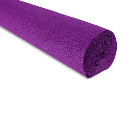 Purple Crepe Paper - 50cm x 2.5m for Party Decorations, Gift Wrapping & Floristry