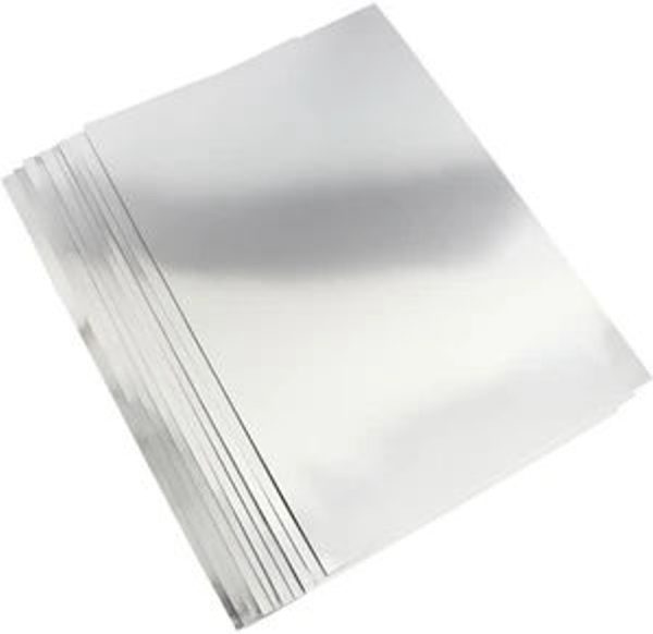 A4 Shiny Silver Corrugated Paper – 10 Sheets (E50)