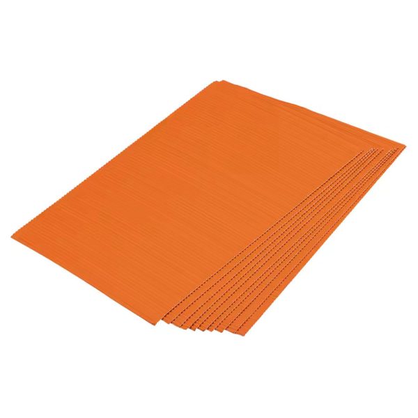 A4 Orange Corrugated Paper – 10 Sheets (E50)