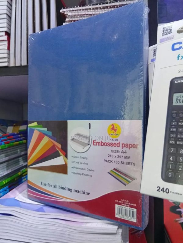 A4 Embossed Paper Chetak CK-231 Blue – 100 Sheets