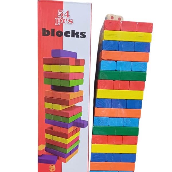 Classic Jenga Blocks Game – Coloured & Plain