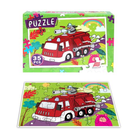 Eco Puzzles 35 Piece – Red Bus