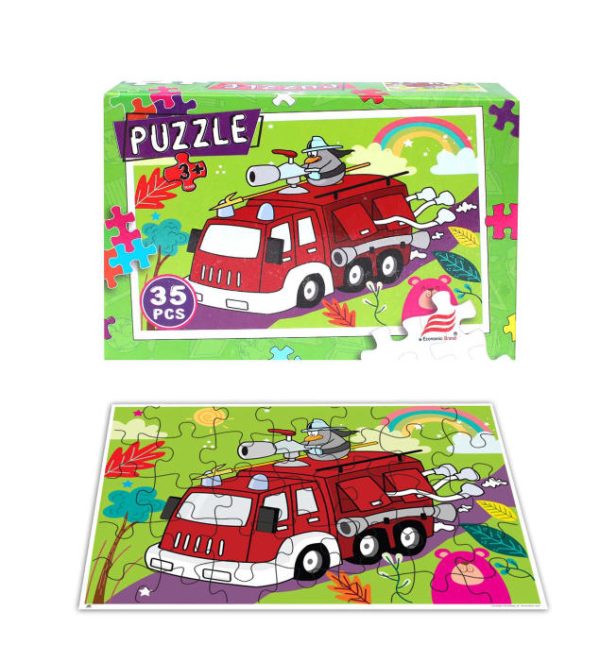 Eco Puzzles 35 Piece – Red Bus