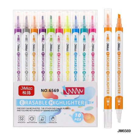 Magic JM6568 Highlighter Pen Set – 10 Colors for School, Study & Office