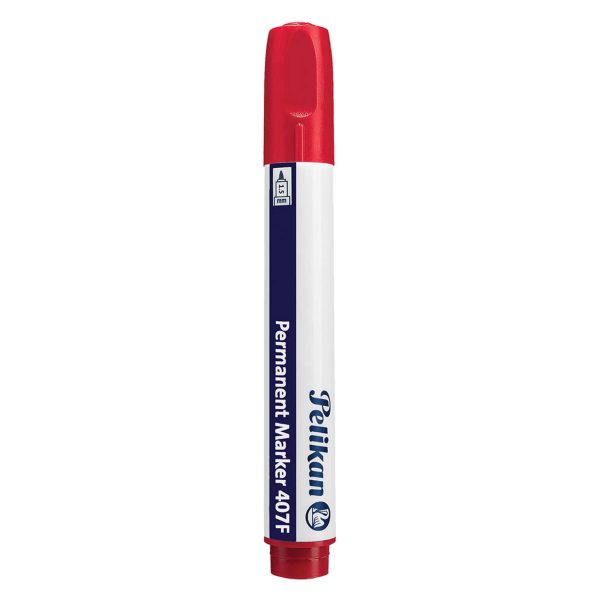 Pelikan 407F Permanent Marker – Fine Tip Red