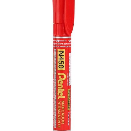 Pentel N450 Red Permanent Marker