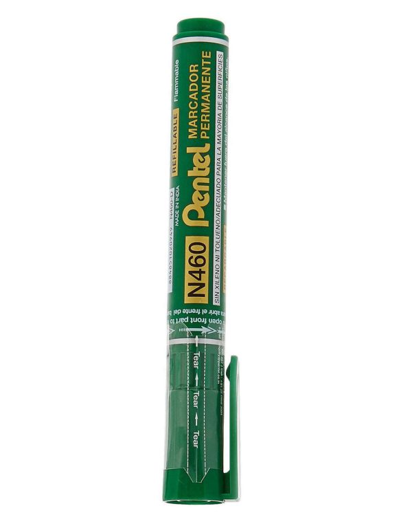 Pentel N460 Green Chisel Permanent Marker