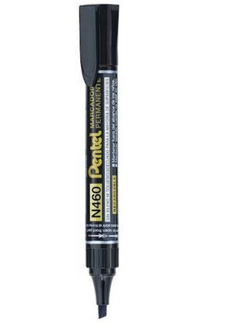 Pentel N460 Black Chisel Permanent Marker